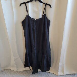 Free People Womens Dress Medium Black Gauzy Layered‎ Witchy Whimsigoth 17166